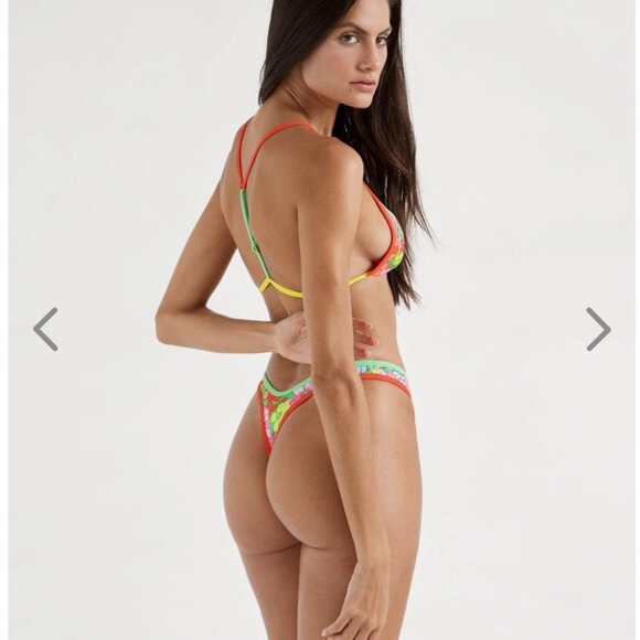NWT OneOne Swimwear SET Bikini Seabright 2024 Gemma Noelia NEW Red Green Yellow - Picture 3 of 7